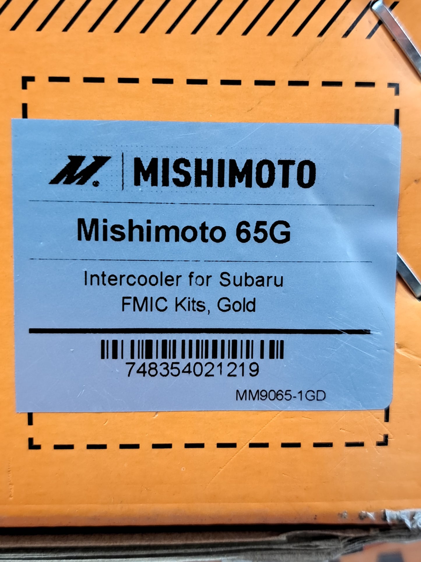 Mishimoto 65G Front Mount Intercooler (Intercooler Only) for Subaru WRX, Gold (New)
