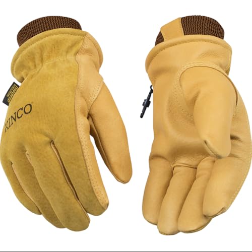 Kinco Lined Premium Grain & Suede Leather Work Gloves, Pigskin - M (Pack of 1) (Like New)