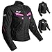 HWK Stella Stunt Motorcycle Jacket with CE Armor for Women, Large - All-Black- (Like New)