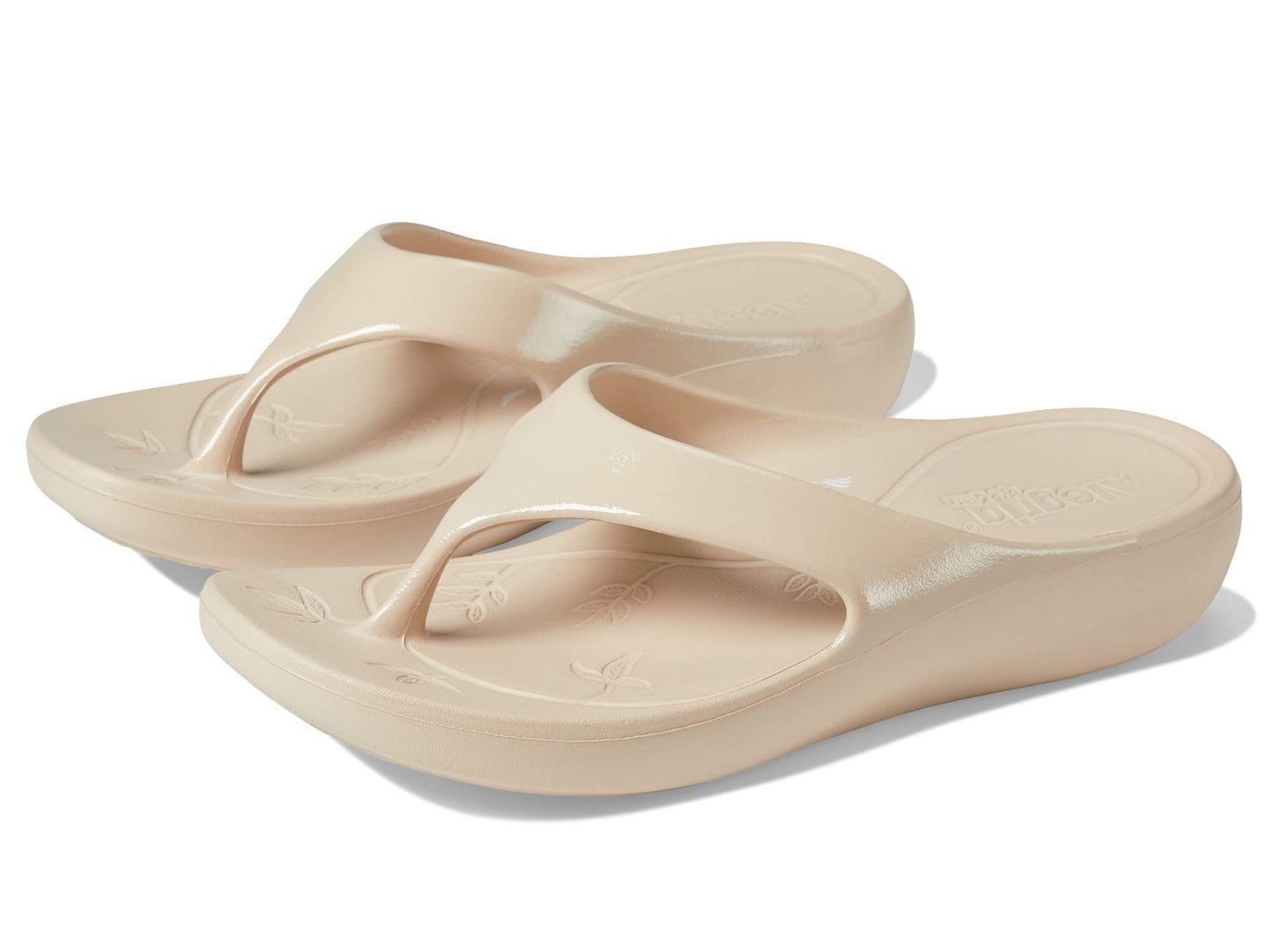 Alegria Ode Recovery Lightweight EVA Thong Sandal for Women, Sand Gloss, 5-5.5 M (Like New)