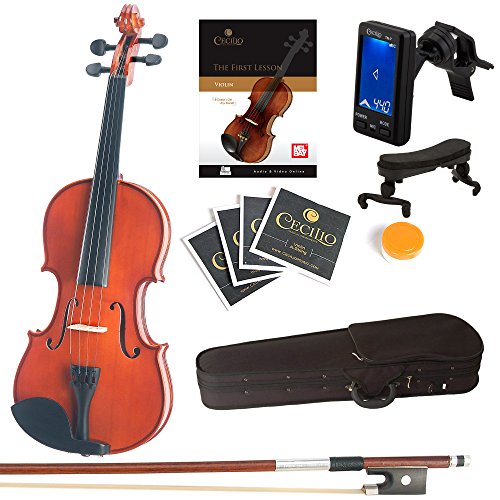 Mendini By Cecilio Violin For Kids & Adults Maple 4/4 MV Natural Varnish (Used, No Retail Box)
