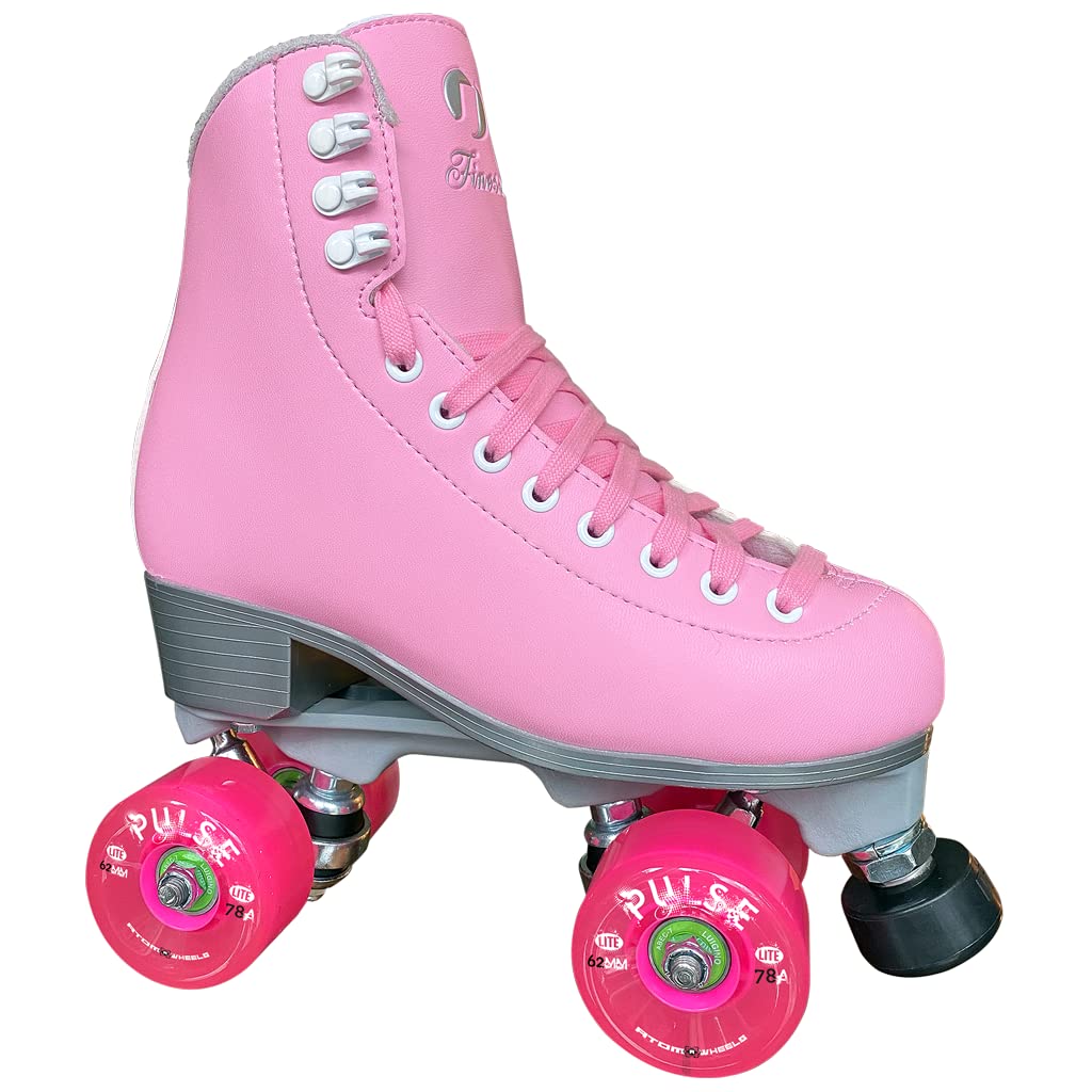 Jackson Ultima Finesse Women's Black Rhythm Roller Skates, Pink - Women's Size 4 (Like New)