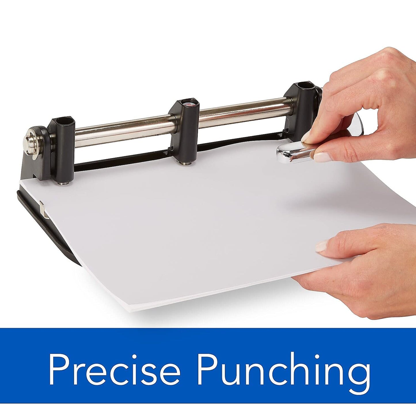 SWINGLINE 74400 40-Sheet Heavy-Duty Lever Action Two- to Seven-Hole Punch, 11/32 (Used)