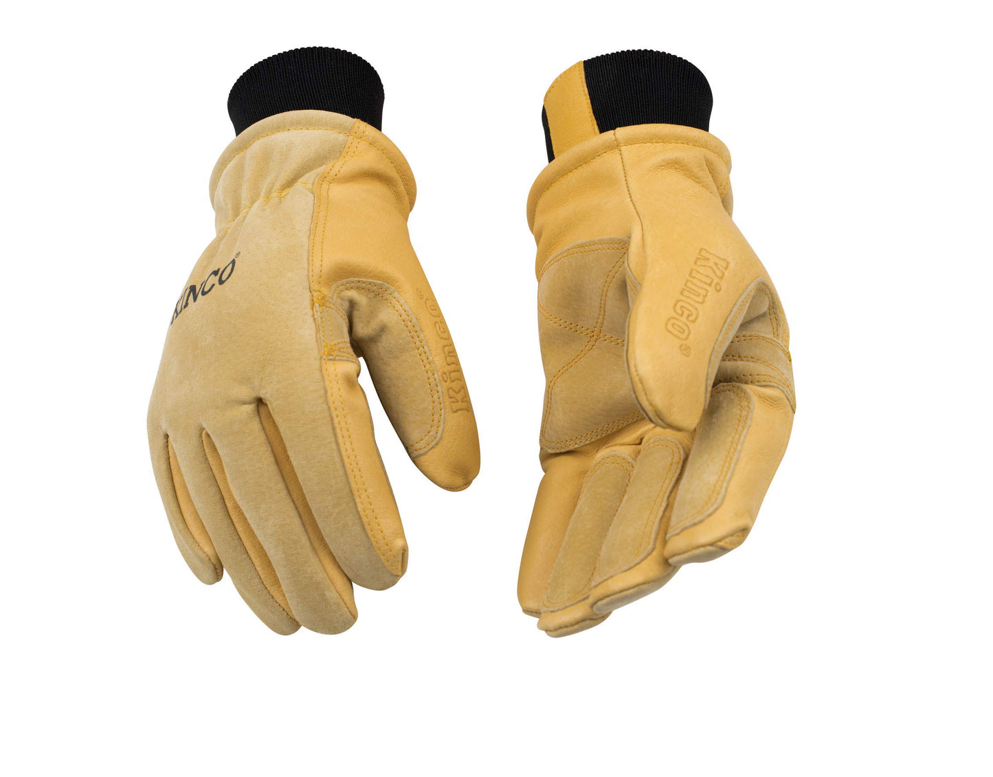 Kinco Men's Pigskin Leather Ski Glove, Draylon Thread, Gold, X-Large (Pack of 1) (Like New)
