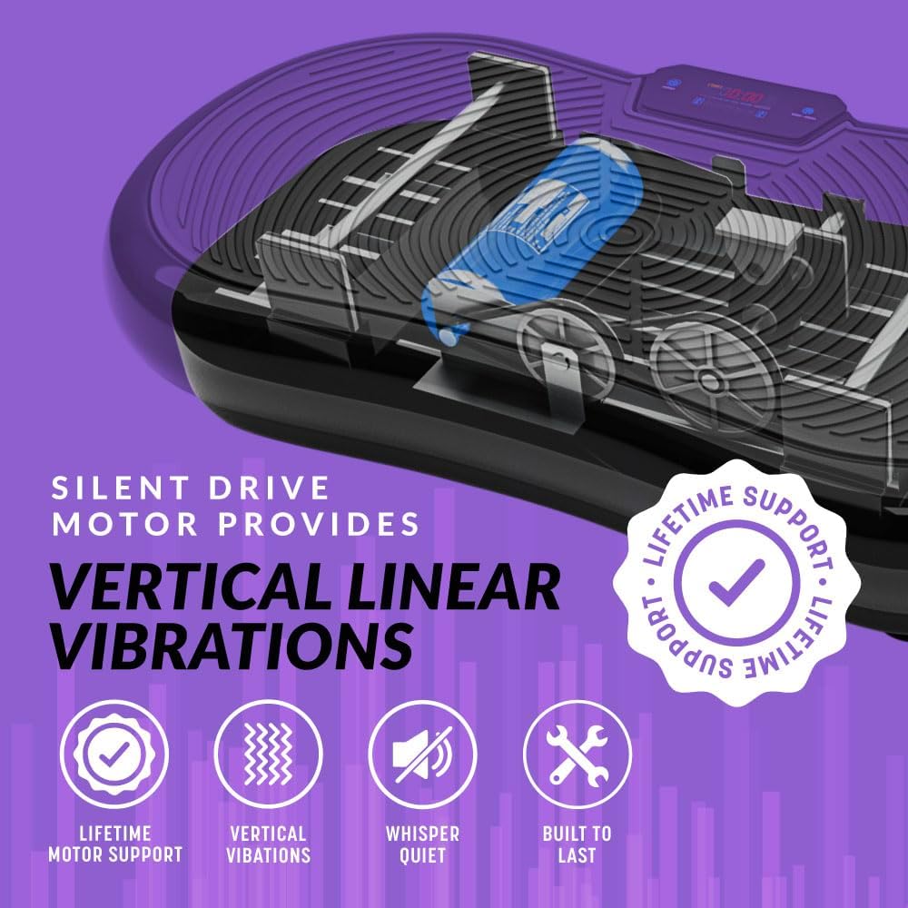 Bluefin Fitness Slim & Premium 3D Power Vibration Plate w/ Remote Control, Black (New)