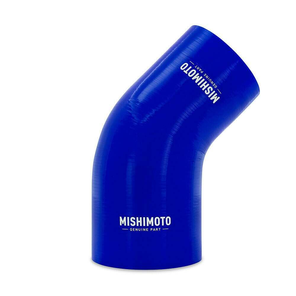Mishimoto 45-Degree Silicone Transition Coupler, 3.50" to 4.00", Blue (New)