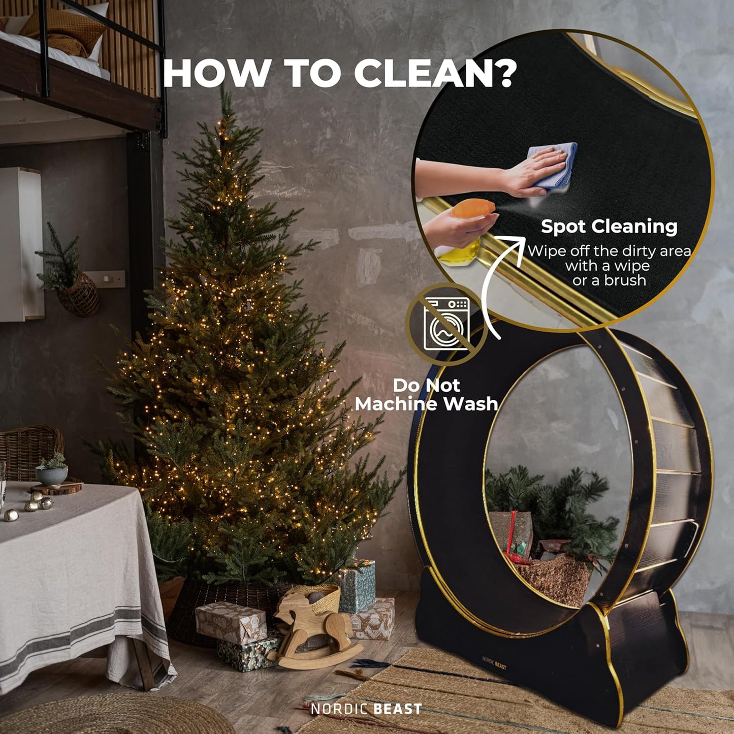 Nordic Beast Grey Replacement Carpet for Cat Exercise Wheel (139'' x 14.55'') ()