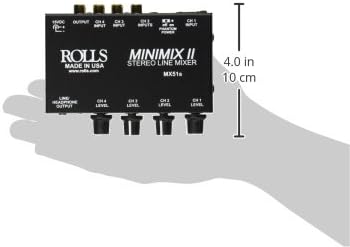 Rolls MX51S Mini Mix 2 Four-Channel Stereo Line Mixer (Like New)