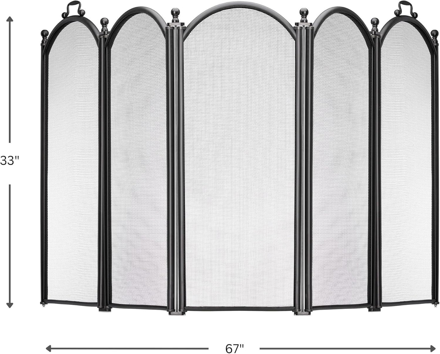 UniFlame S-3655 5 Fold Oversized Accommodates Larger Fireplaces Stove Screen (Used)