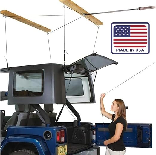 HARKEN Truck Cap Garage Hoist System 200lb Capacity – 4-Point Lift, 10ft Ceiling (Like New)