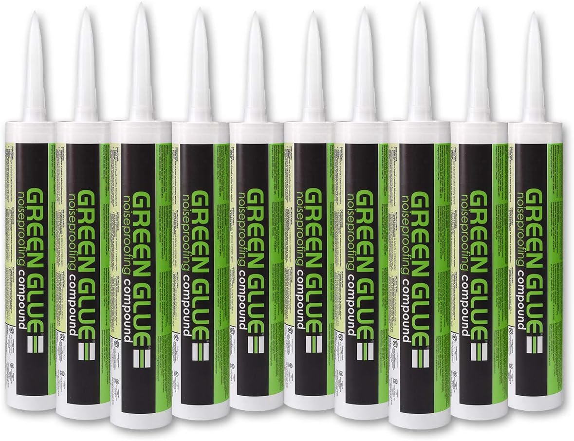 Green Glue Company Noiseproofing Compound 12 Tubes 29oz Case Wall Floor Ceiling (Like New)