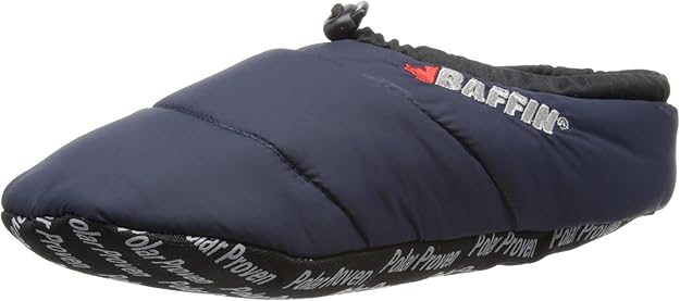 Baffin Cush Ripstop Nylon Unrivalled 8-layer Slip-On Slipper, Navy, Size X-Large (Used)