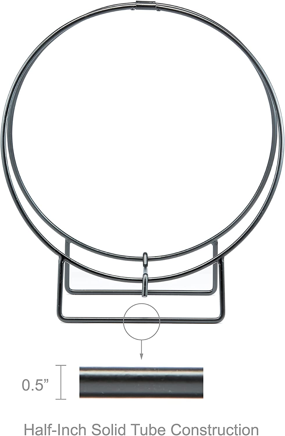 UniFlame W-1890 Iron Log Hoop with 1/2" Solid Stock Tool, Finished Black (Like New)