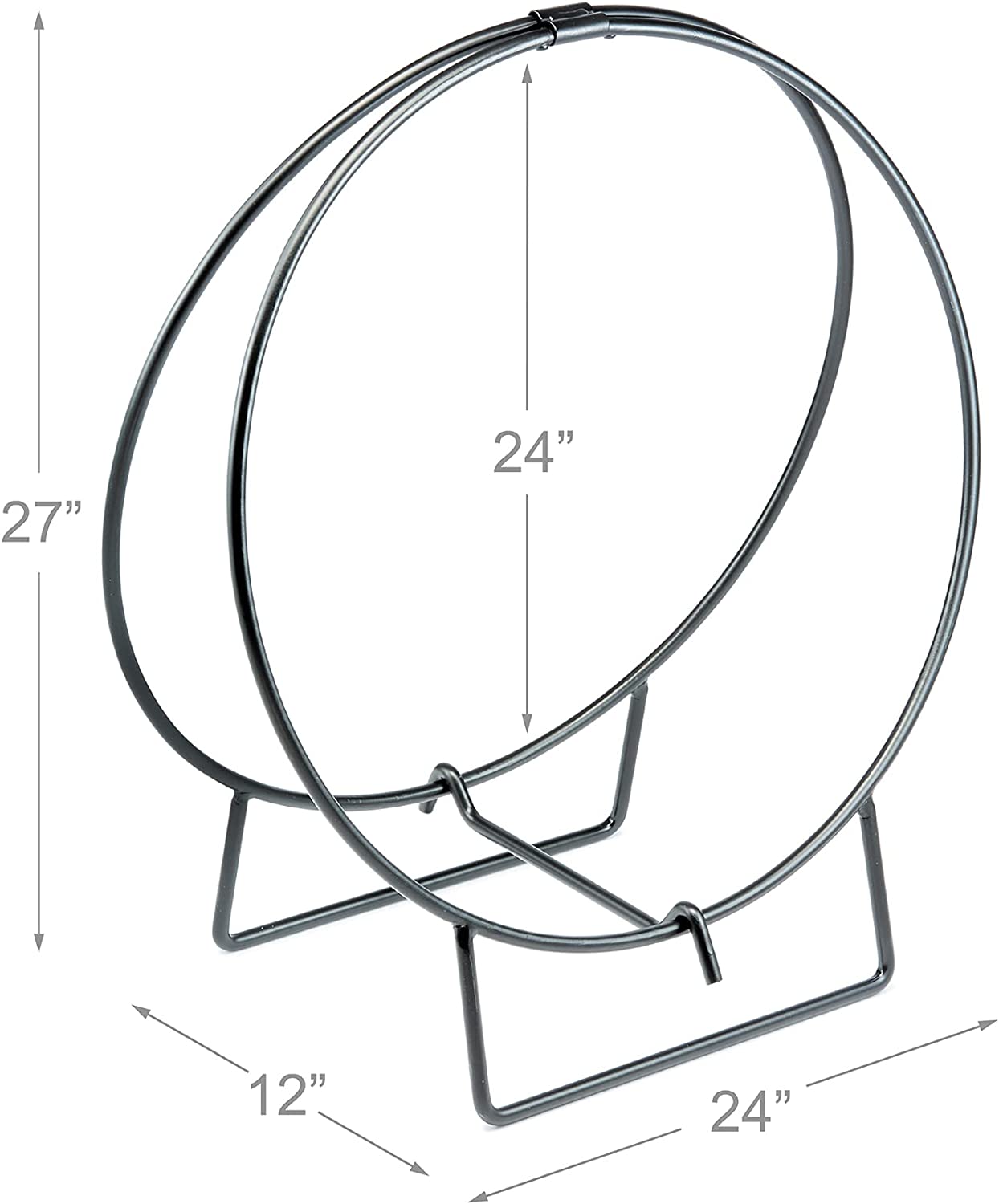UniFlame W-1890 Iron Log Hoop with 1/2" Solid Stock Tool, Finished Black (Like New)