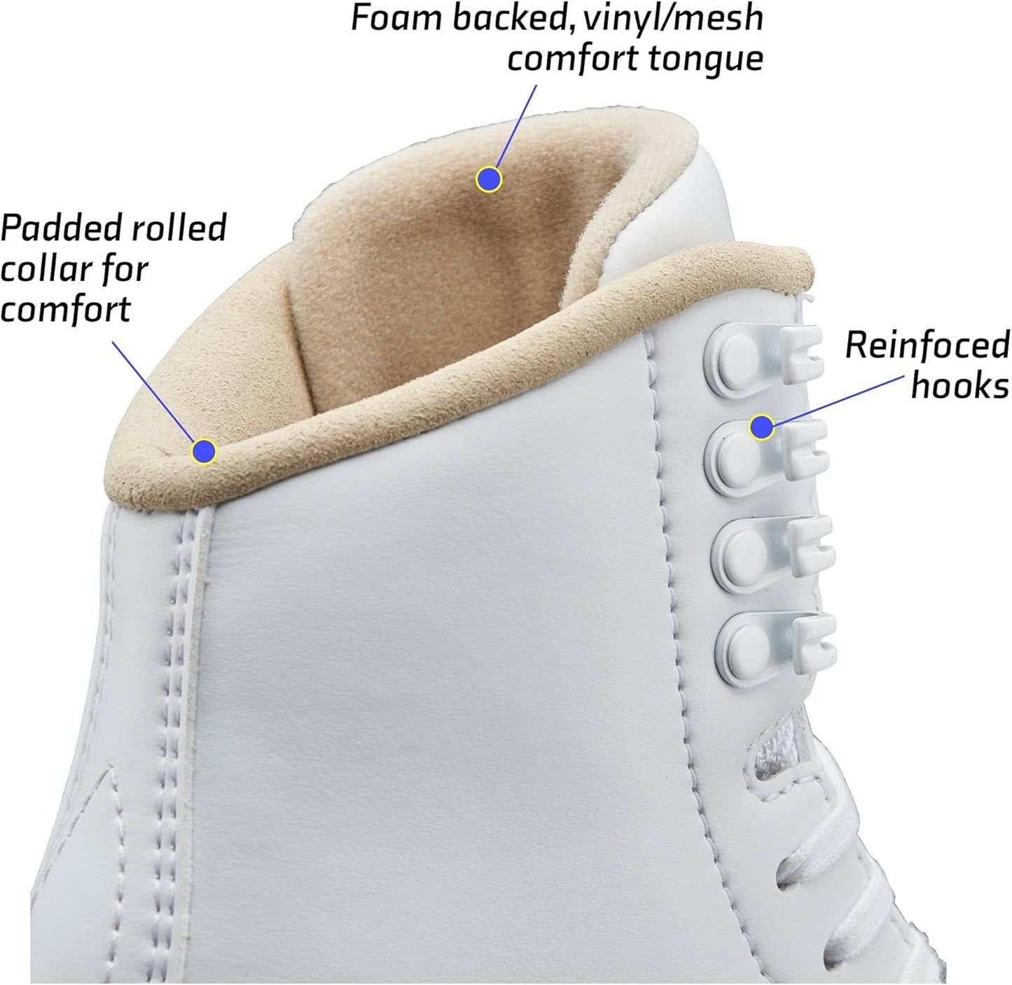 Jackson Ultima Artiste Ice Skates w/ Mark IV Blade for Women � Size 7.5 C, White (New)