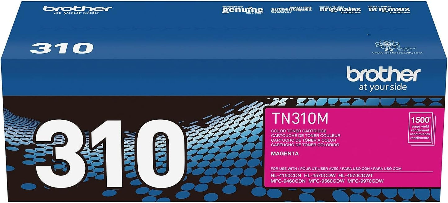 Brother TN310M Color Laser Magenta Toner Cartridge for Home & Offices - Magenta (New)