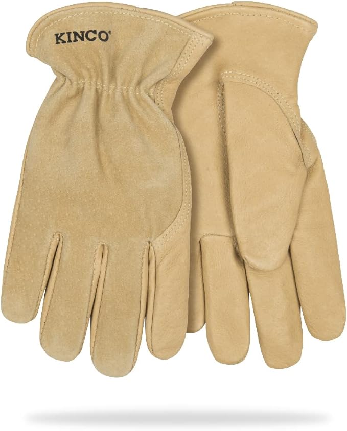 Kinco 90HK Premium Pigskin Leather Work Gloves, Golden - Size Extra Large (Like New)