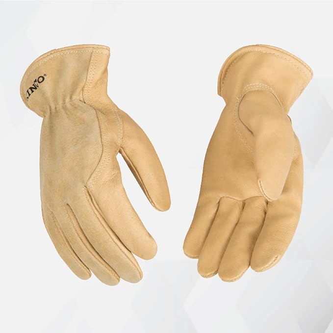 Kinco 90HK Premium Pigskin Leather Work Gloves, Golden - Size Extra Large (Like New)