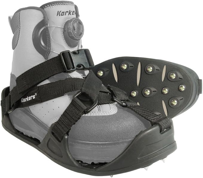 Korkers RockTrax Plus Cleated Overshoe for Ice & Rock, Black/Moonrock - XX-Large (New)