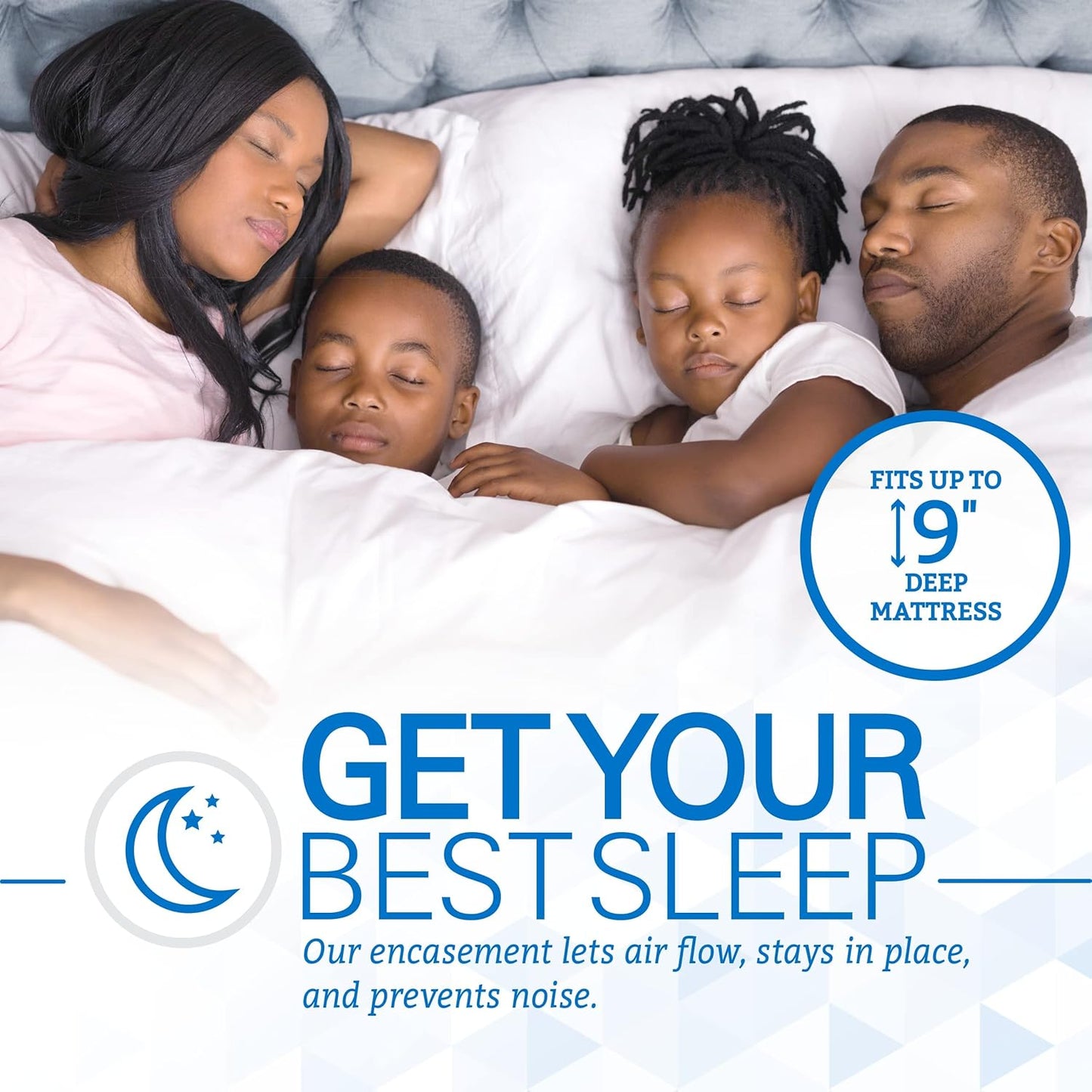 SafeRest Cotton Terry Zippered Mattress Protector, Twin XL - 6-9" Deep (New)