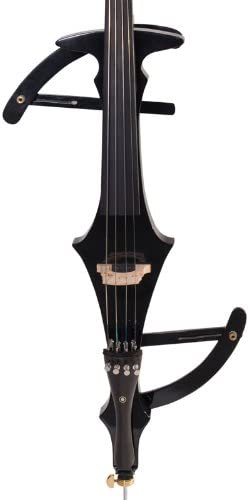Cecilio CECO-4BK Ebony Electric Silent Cello in Style 4, 4/4 - Metallic Black (Like New)