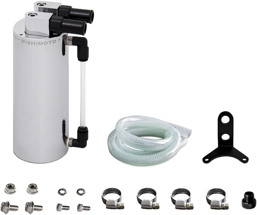 Mishimoto MMOCC-SA Universal Aluminum Oil Catch Can for Cars, 480cc - Small (Like New)