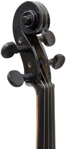 Mendini 16"MA-Black Solid Wood Viola with Case, Bow, Rosin, Bridge & Strings (Like New)