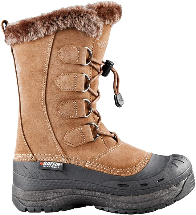 Baffin Chloe Women's Boots for Snow-Covered Terrains, Mid Height, Size 8 - Taupe (New)