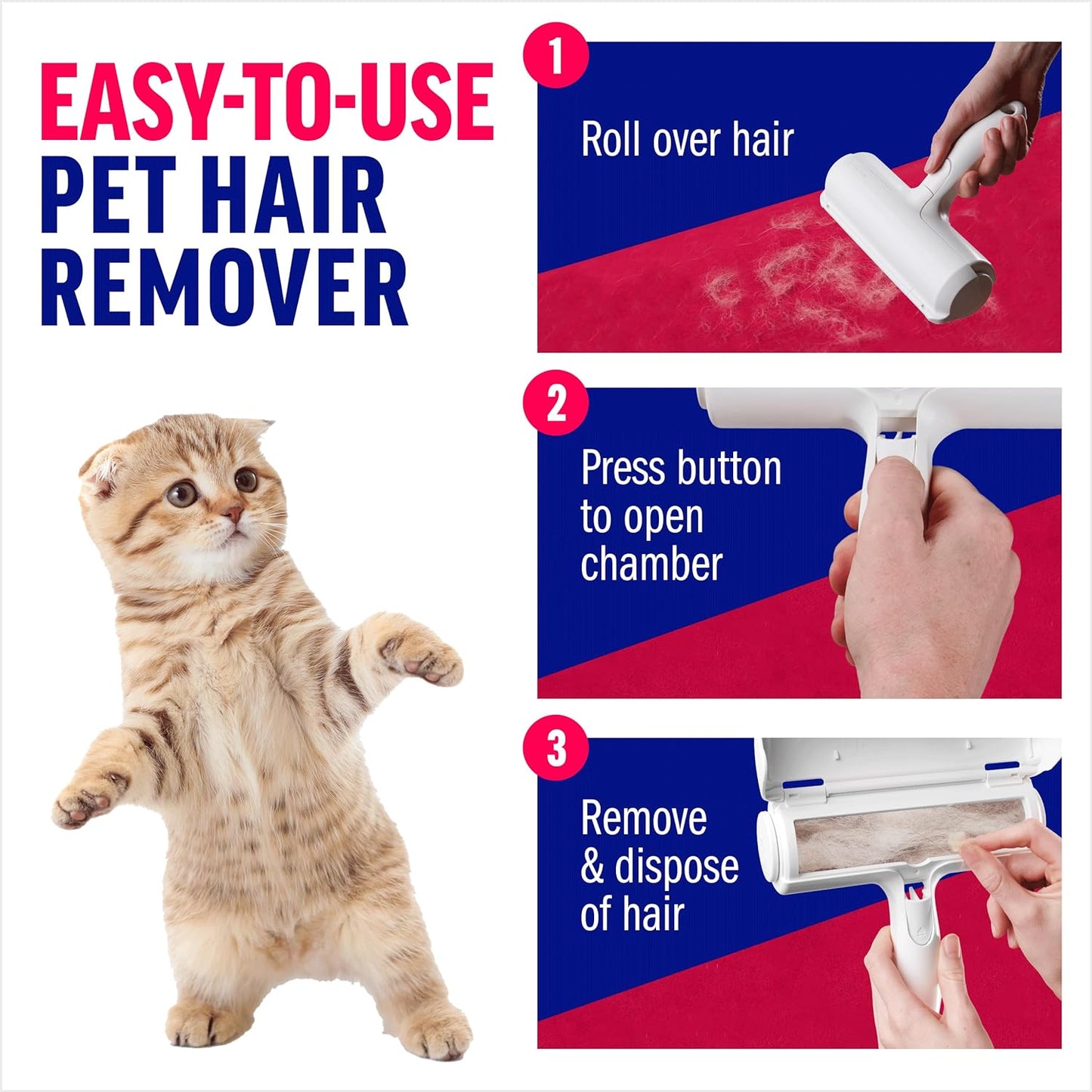 Chom Chom Roller Pet Hair Remover and Reusable Lint Roller (New)