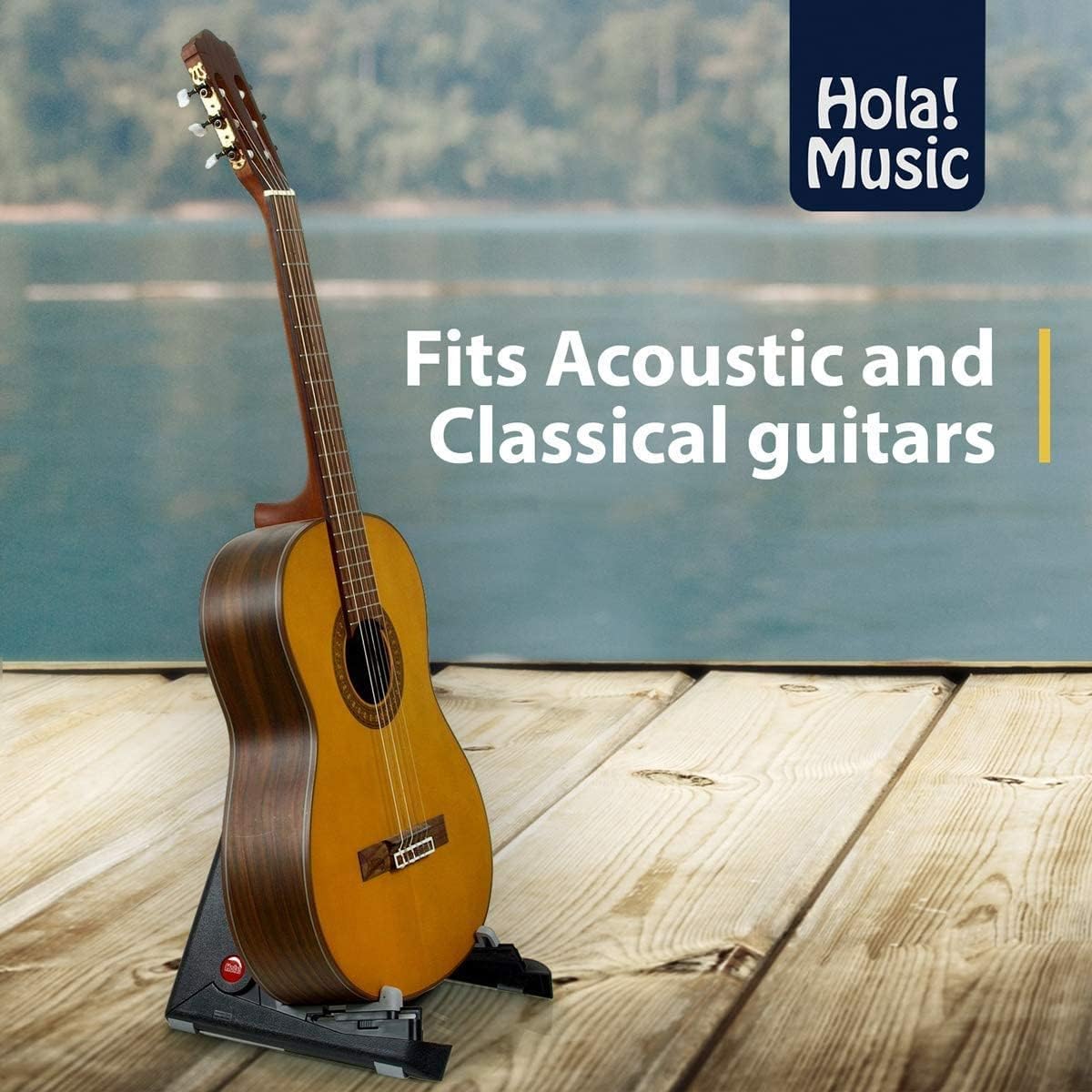 Hola! Music Portable 2-Pack Guitar Stand for Acoustic and Classical Guitars (Used)