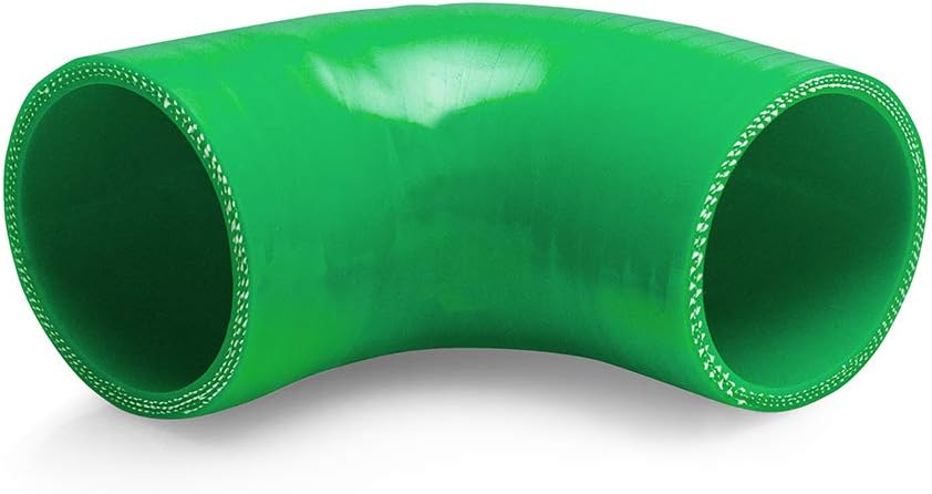Mishimoto MMCP-2590GN 2.5" 90° Silicone Coupler Elbow Hose, 3” Thickness - Green (Like New)