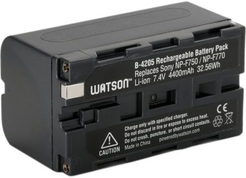 Watson B4205 Li-ion 4400mAh Rechargeable Battery for Sony NP-F770 NP-F750, 7.4 V (New)