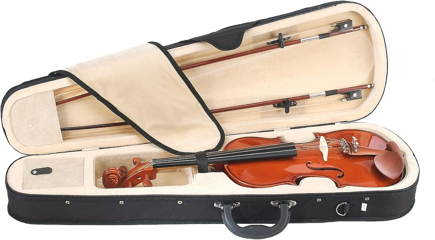 Cecilio CVN-200 Solidwood Violin with D'Addario Prelude Strings, 1/4 - Nickel (Used)
