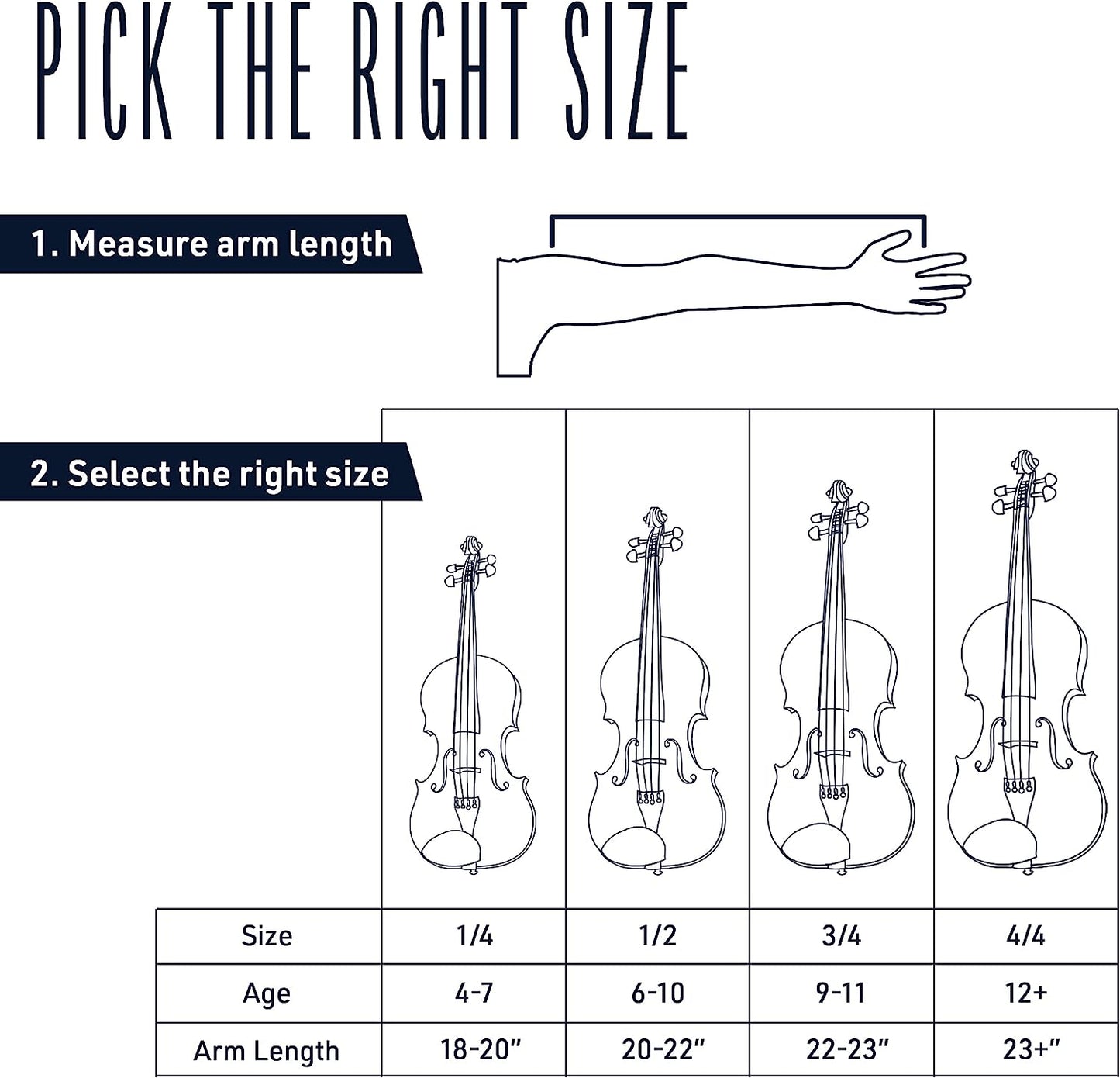 Cecilio Spruce Top Maple Back Violin For Kids & Adults, 1/4 - Natural Varnish-- (Like New)