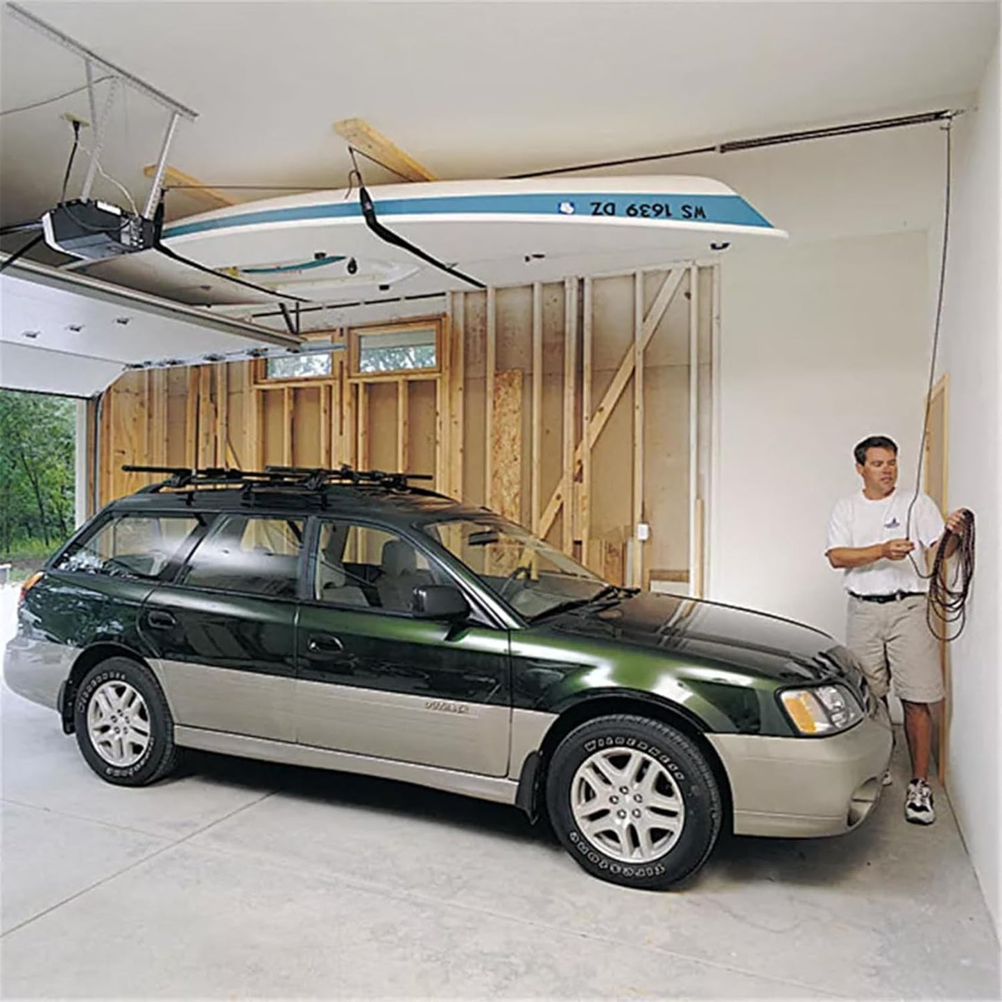 HARKEN 7808 Lightweight Kayaks Overhead Garage Storage with Anti-Drop System (Like New)