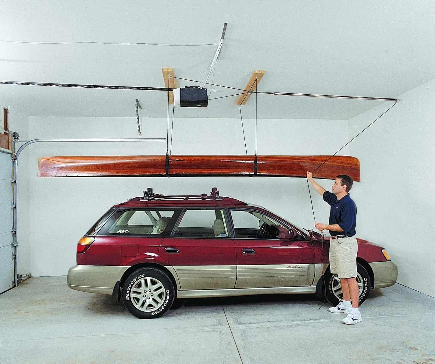 HARKEN Lightweight Kayaks Overhead Garage Storage Hoister - 10ft Ceiling, 45 Lb (New, Damaged Retail Box)