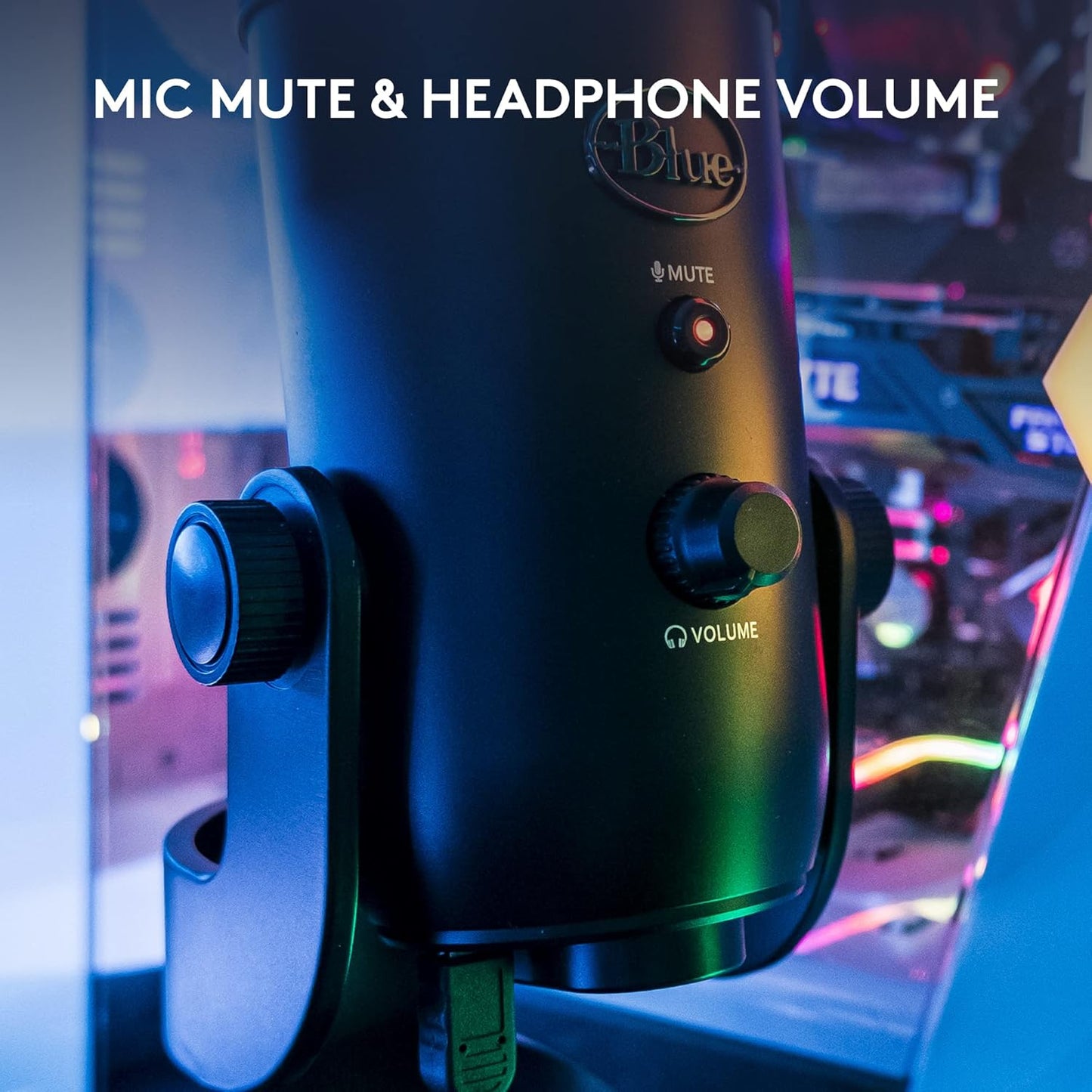 Blue Yeti USB Multipattern Mic for Recording & Streaming on PC and Mac, Blackout (Used)