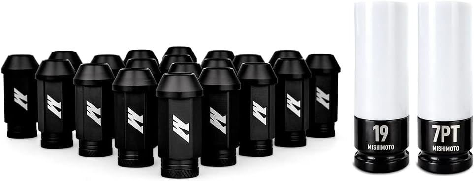 Mishimoto MMLG-15-LOCKBK Lightweight Aluminum Locking Lug Nuts, M12 x 1.5 -Black (New)