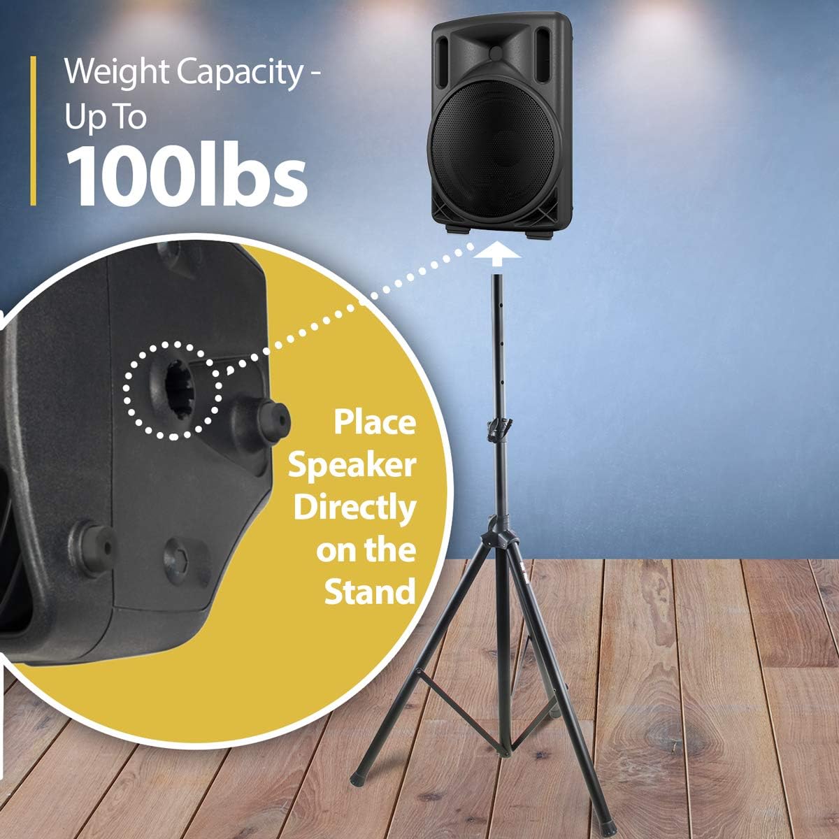 Hola! Music Professional PA Tripod Stand 4-6ft Adjustable (HPS-200S) (Like New)