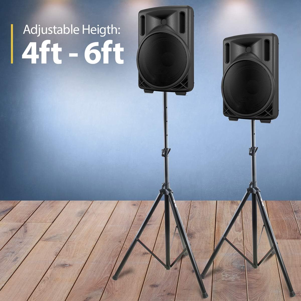 Hola! Music Professional PA Tripod Stand 4-6ft Adjustable (HPS-200S) (Like New)