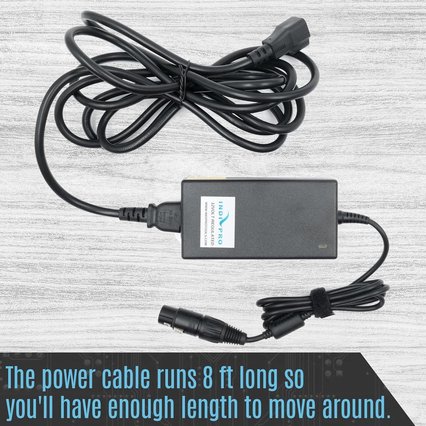 IndiPRO IP4PPSOB 10A AC Power Supply 4-Pin XLR 12V 6A Adapter for Cameras, Black (Like New)