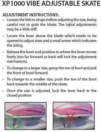 Jackson Ultima Softec Vibe Women's Adjustable Skate, Large (Women's 6 - 9), Pink (Used)