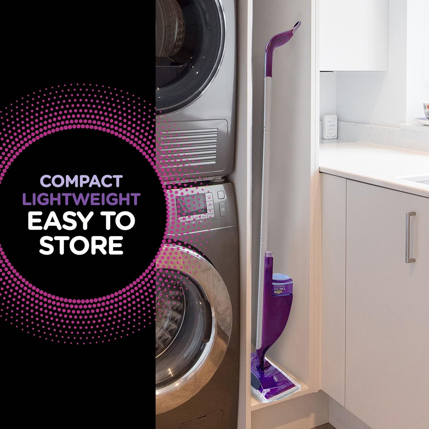 Swiffer WetJet Proctor & Gamble Lightweight Mopping Kit for Adult, Silver/Purple (Like New)