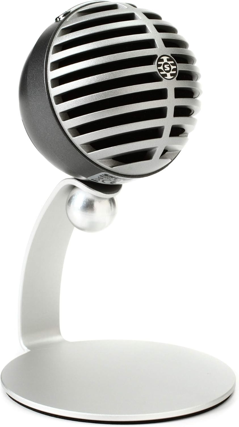 Shure MV5-LTG Digital Corded USB Condenser Microphone for Recording, Silver (Used)