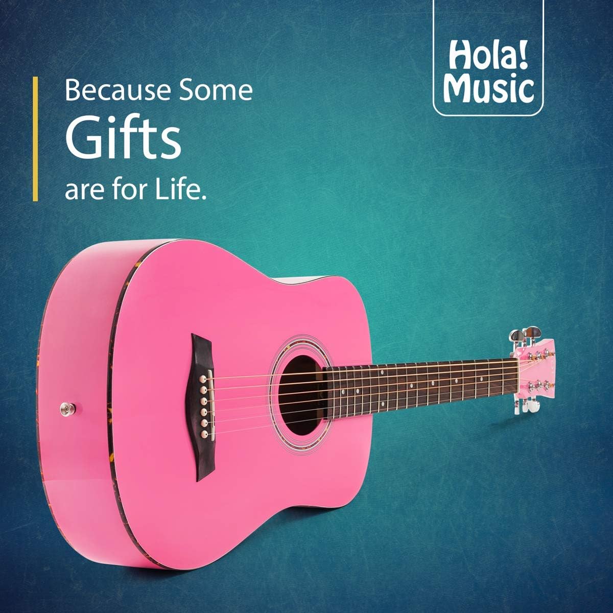 Hola! Music 36" Acoustic Guitar Bundle for Beginners and Kids, 3/4 - Pink (Like New)