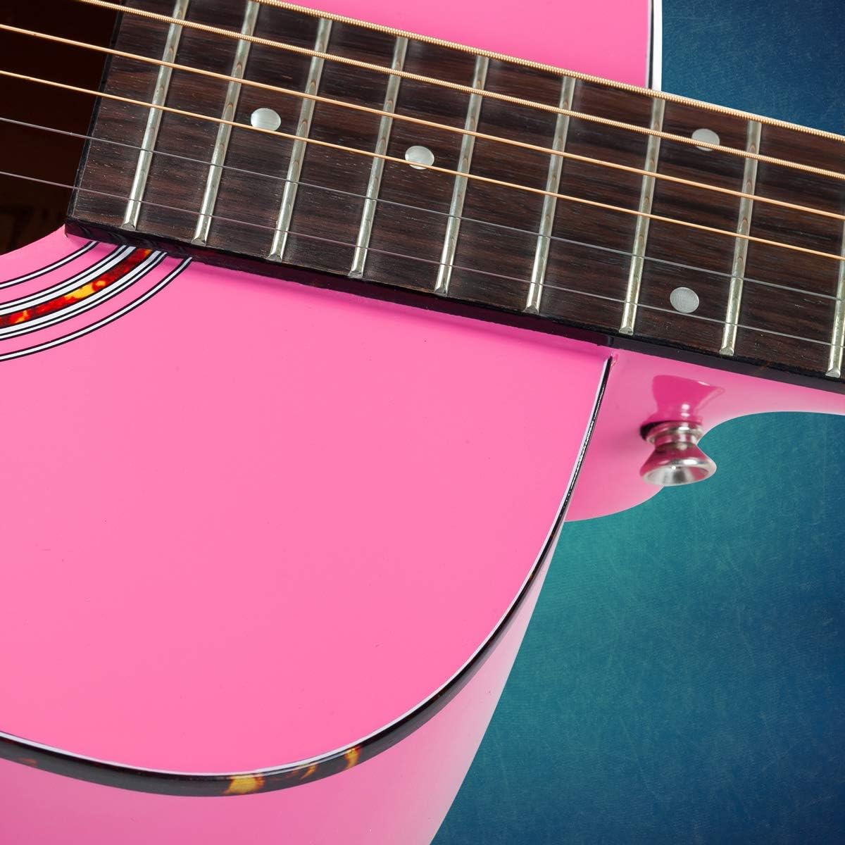 Hola! Music 36" Acoustic Guitar Bundle for Beginners and Kids, 3/4 - Pink (Like New)