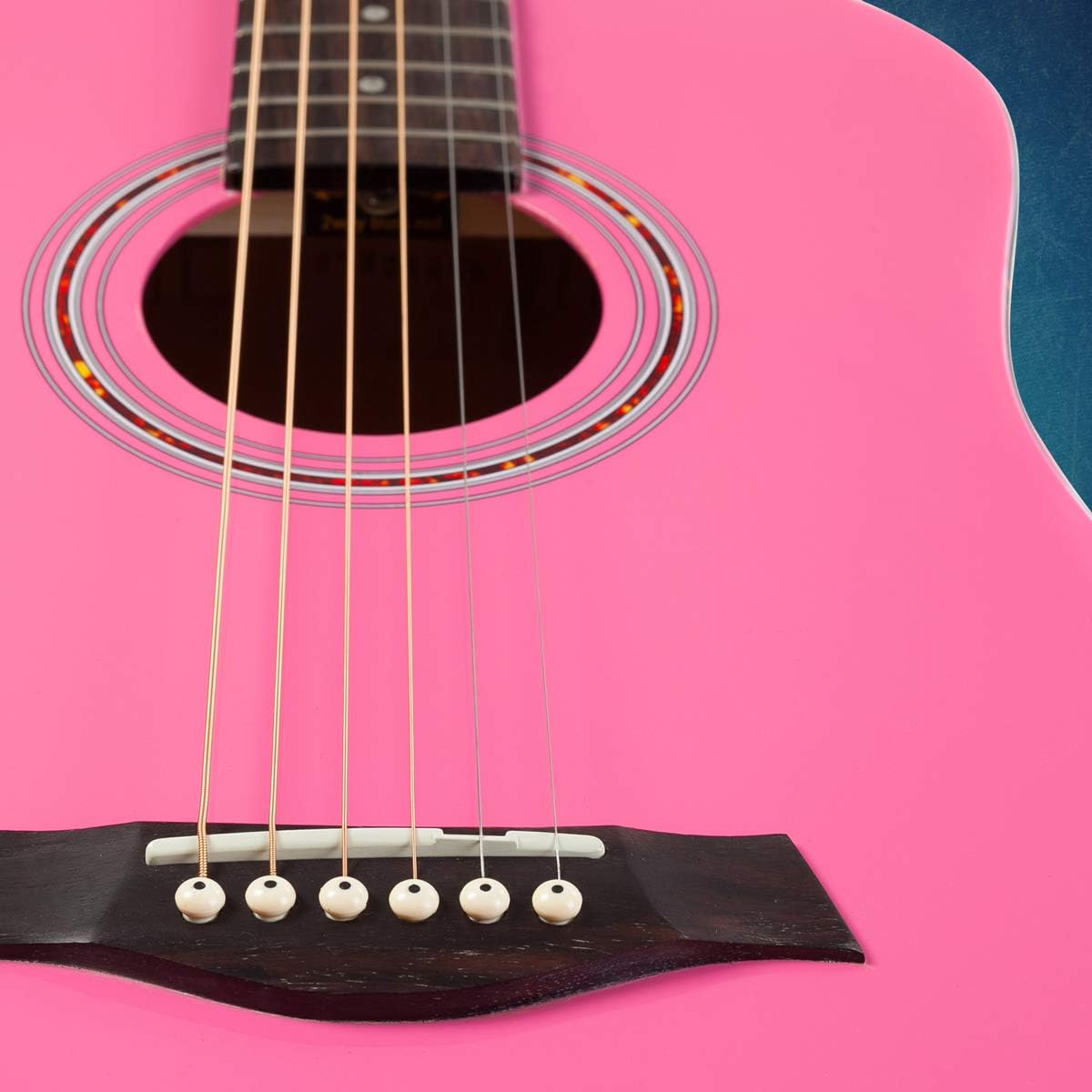 Hola! Music 36" Acoustic Guitar Bundle for Beginners and Kids, 3/4 - Pink- (Used)