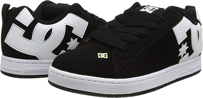 DC Men's Court Graffik Lightweight Skateboarding Shoes, Comfortable Street Style (Like New, Damaged Retail Box)