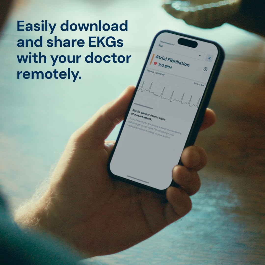 AliveCor 1141 KardiaMobile Personal EKG | FDA-Cleared | Detects AFib - Grey (Like New)