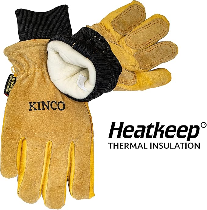 Kinco 9088 Premium Pigskin Leather Ski-Gloves for Adults, Medium (Pack of 1) (Like New)
